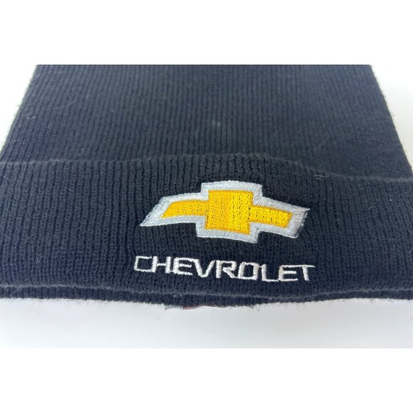 Carhartt Chevy Black Knit Beanie Unisex OS Embroidered Chevrolet Logo Hat - Picture 7 of 8